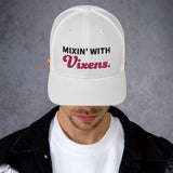 Mixin' with Vixens White Trucker Cap