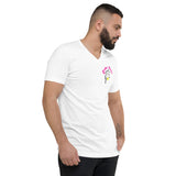 White Vixen Short Sleeve V-Neck T-Shirt
